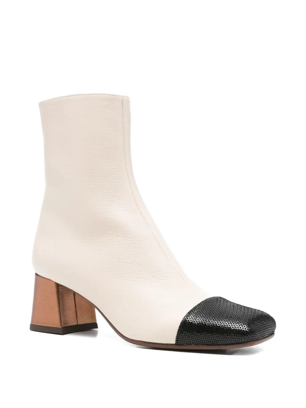 Chie Mihara 60m block-heel boots Neutrals