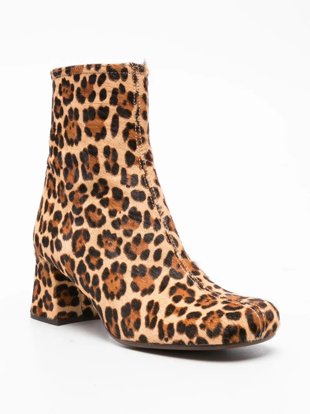 Chie Mihara 60mm Muki leopard-print block-heel ankle boots Brown
