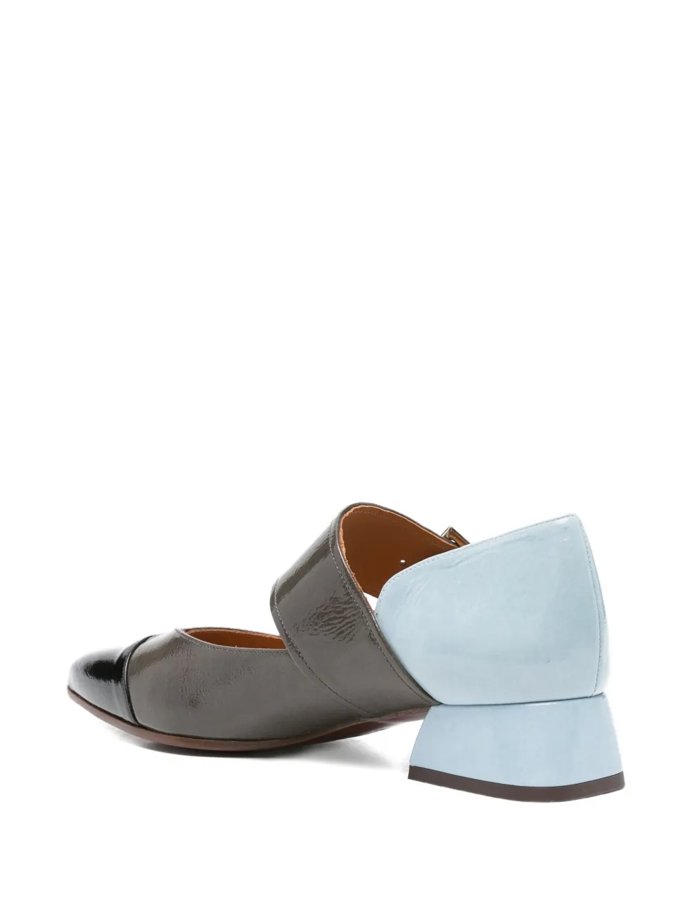 Chie Mihara 35mm buckle-strap block-heel pumps Blue