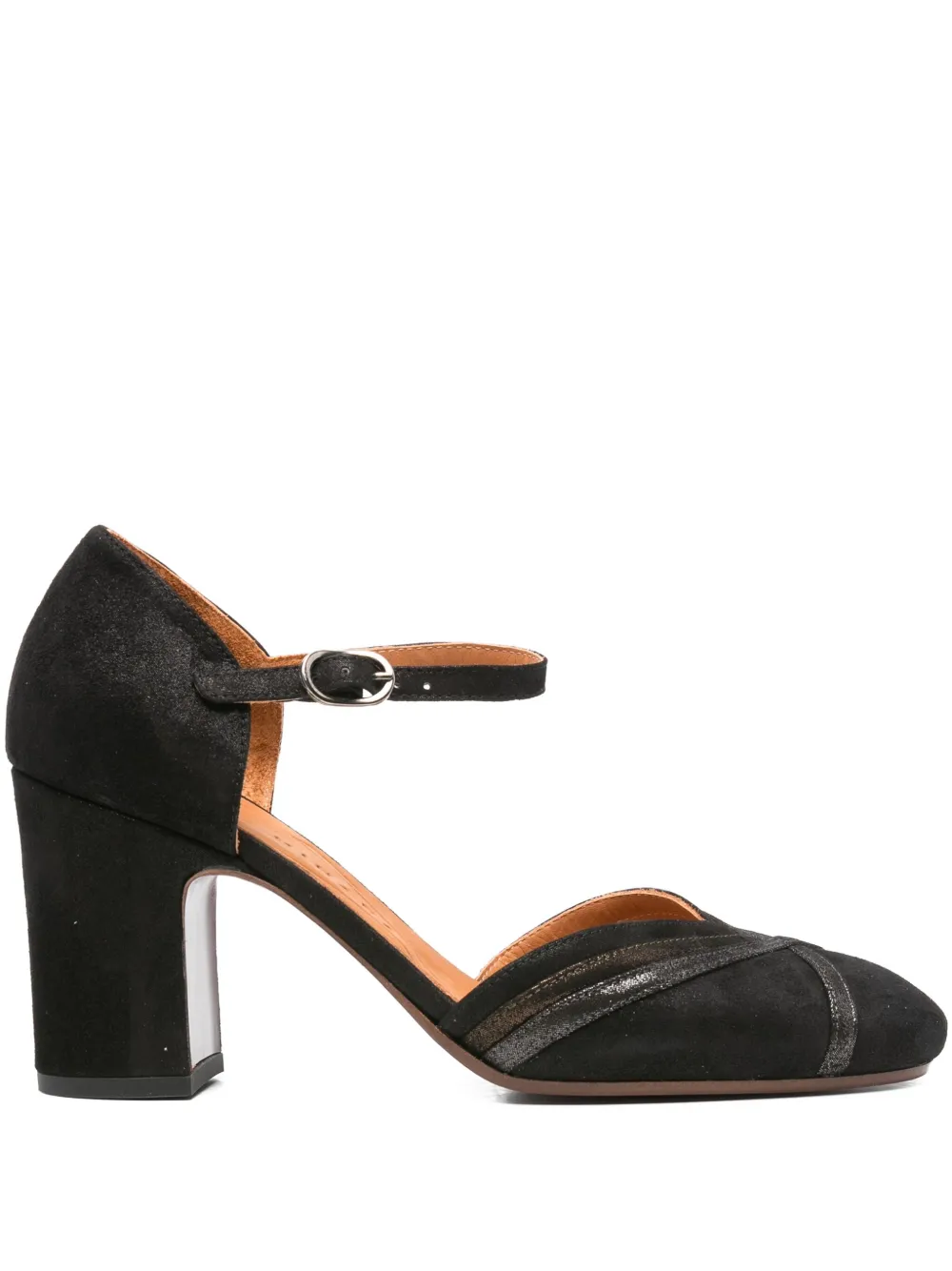 Chie Mihara 80mm ankle-strap block-heel pumps Black