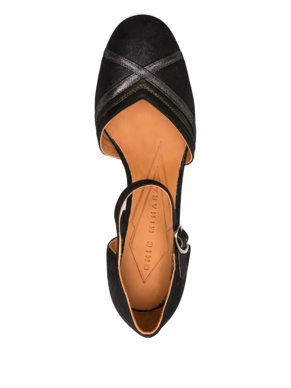Chie Mihara 80mm ankle-strap block-heel pumps Black