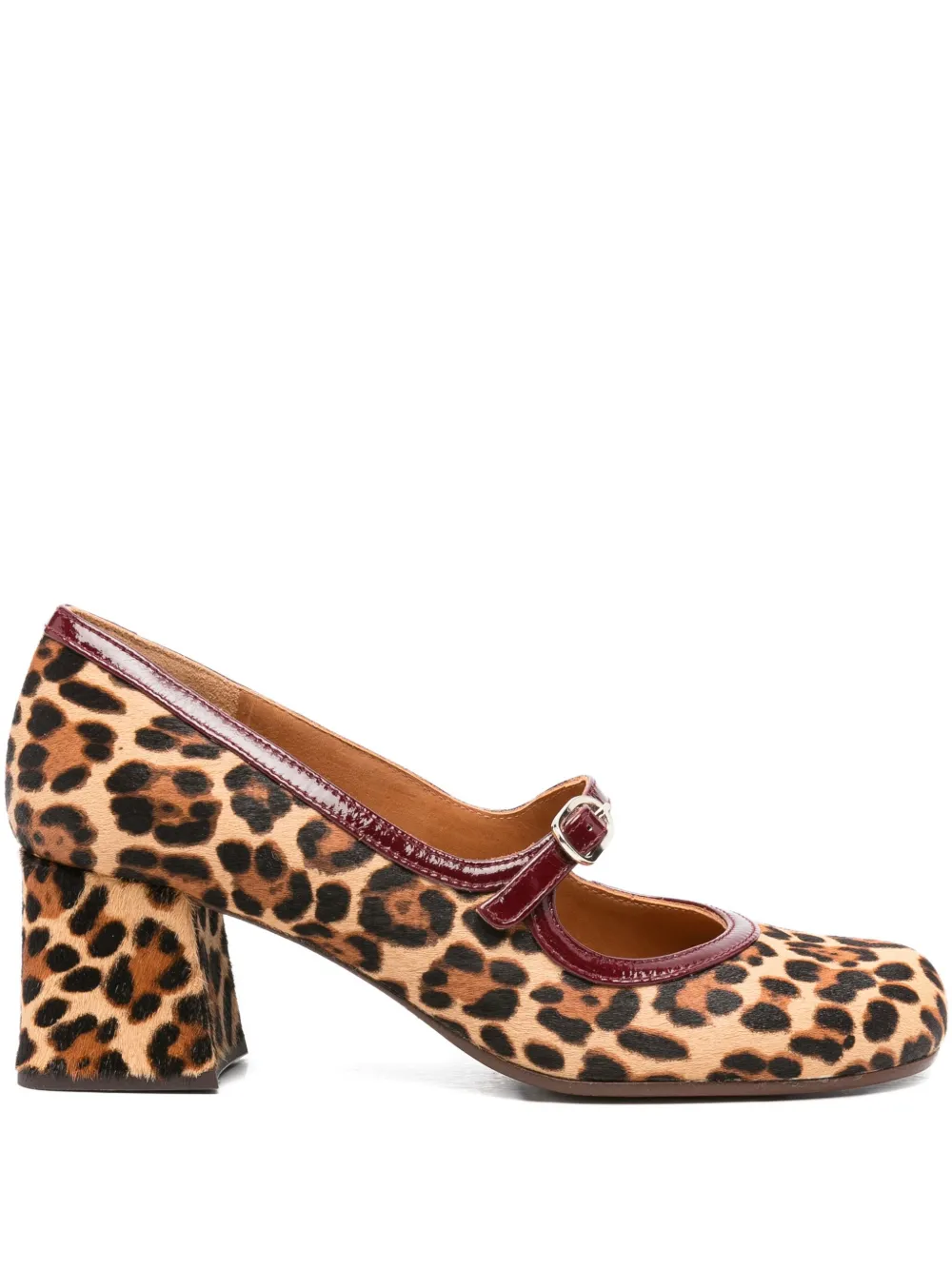 Chie Mihara 60mm leopard-print block-heel pumps Bruin