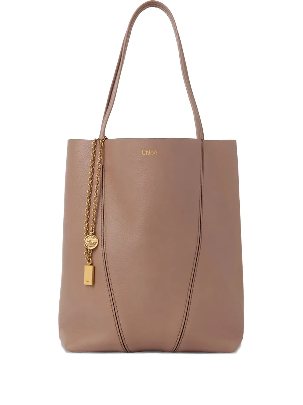 Chloé medium Spin leather chain-detail tote bag