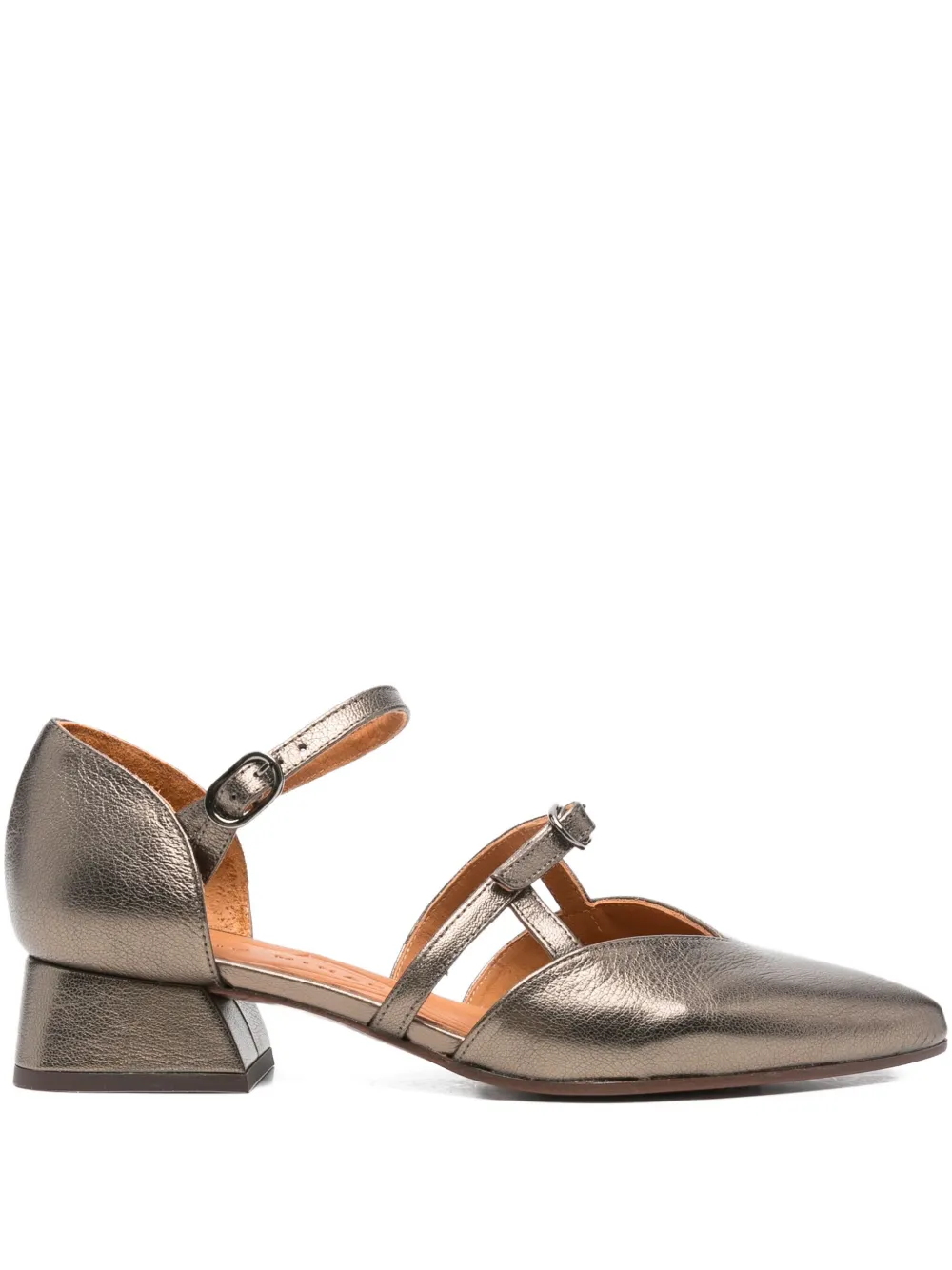 Chie Mihara 35mm buckle-strap pointed-toe pumps Bruin
