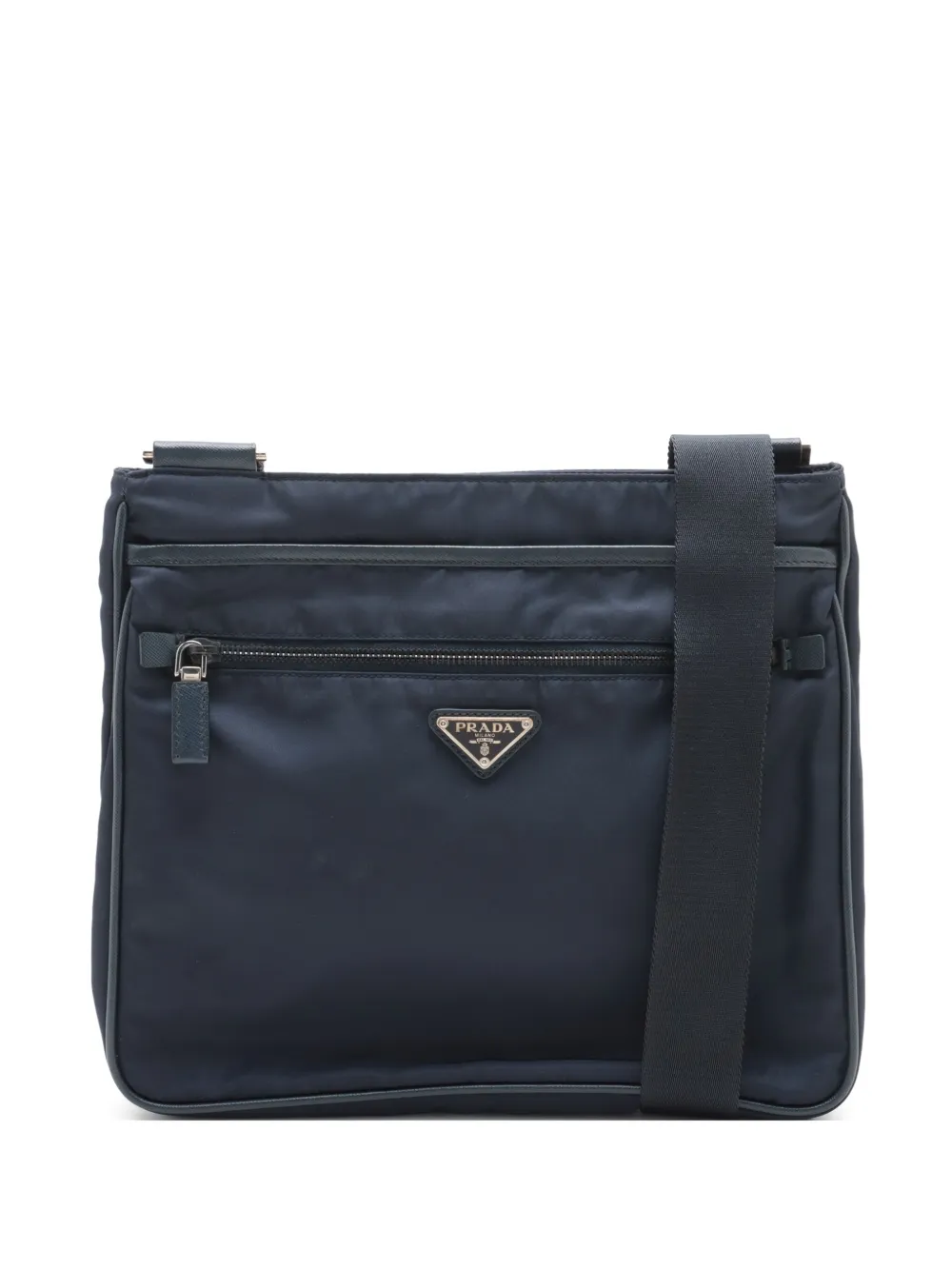 Prada Pre-Owned トライアングルロゴ ショルダーバッグ - ブルー Prada Pre-Owned トライアングルロゴ ショルダーバッグ - ブルー