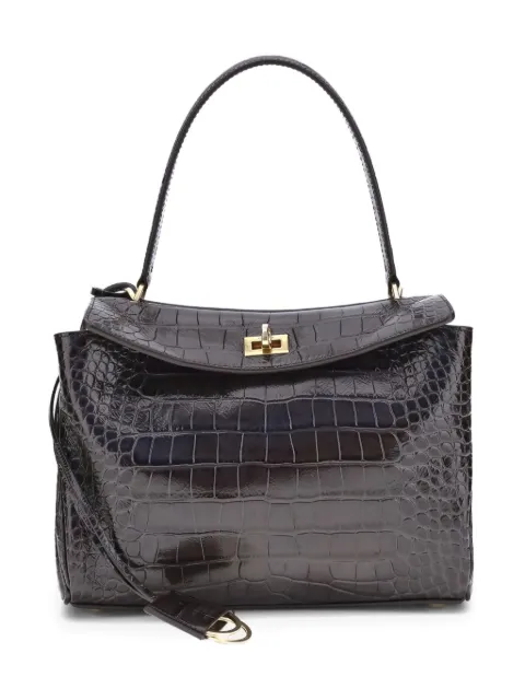 Balenciaga medium crocodile-effect shoulder bag