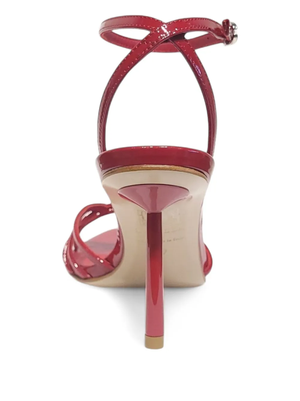 Le Silla 80mm Bella Patent-leather Ankle-strap Sandals In Red