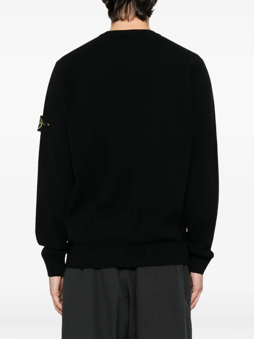 Stone Island Sweater met logopatch Zwart