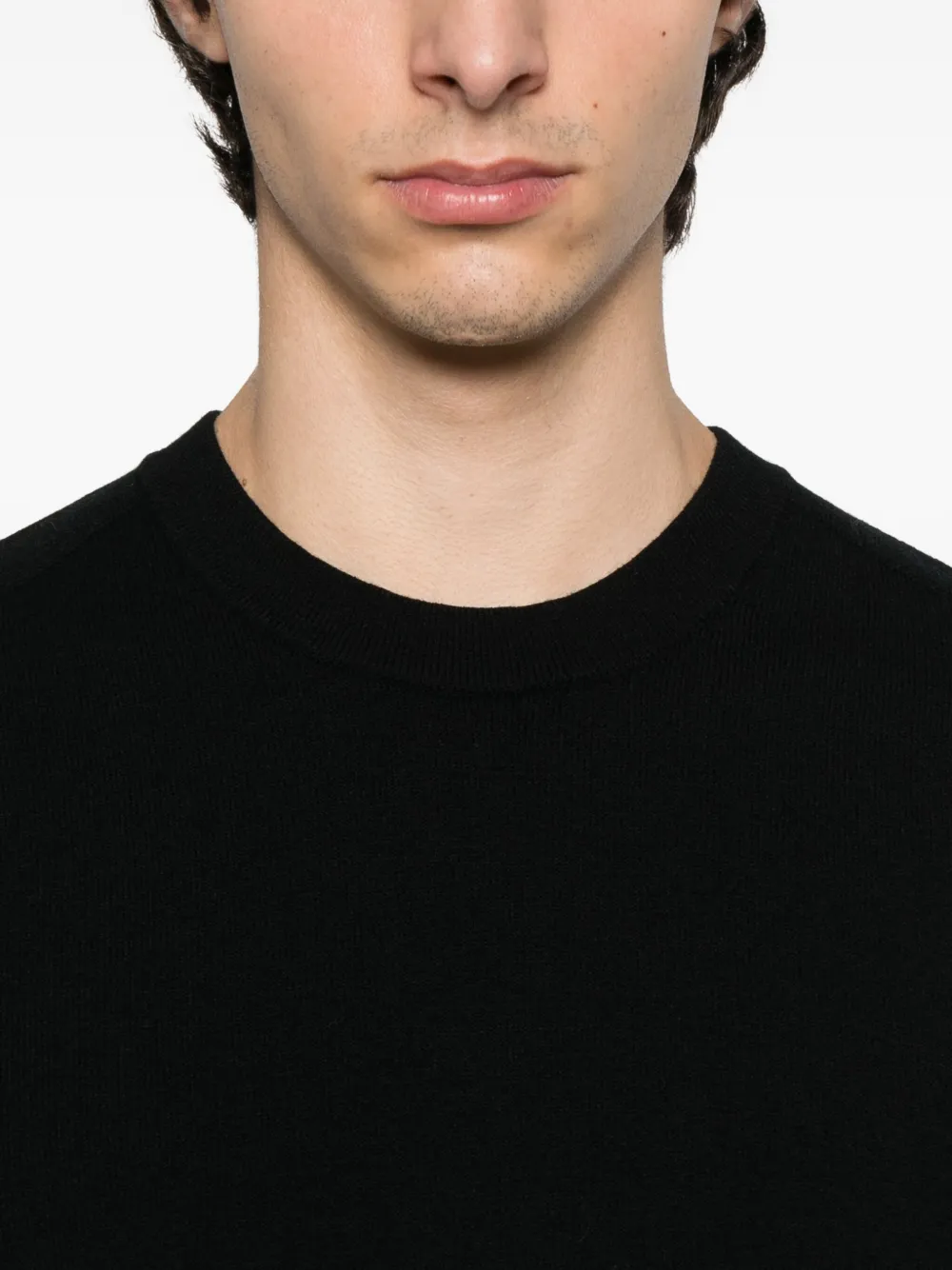 Stone Island Sweater met logopatch Zwart