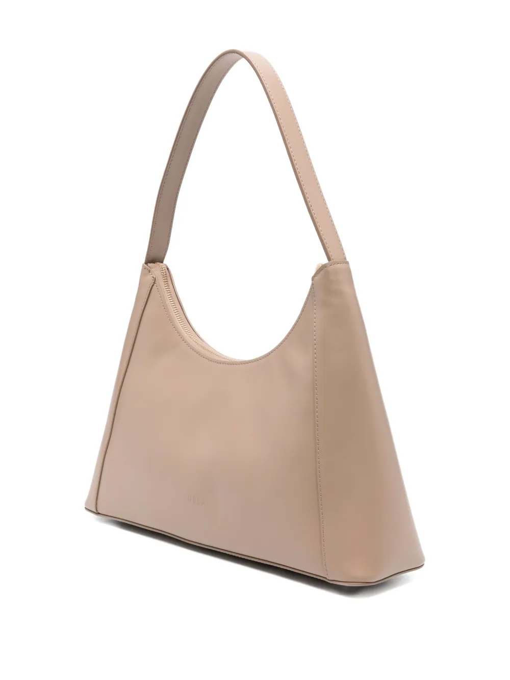 Furla Schoudertas met logoplakkaat Beige