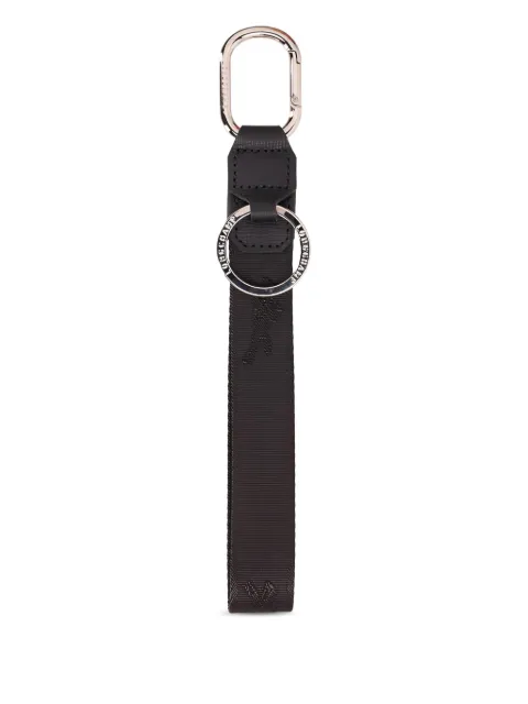 Longchamp leather-trimmed logo keyring