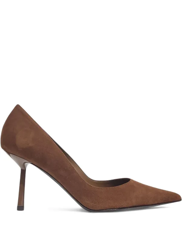 Le Silla 80mm Suede pointed-toe Pumps Brown FARFETCH IN
