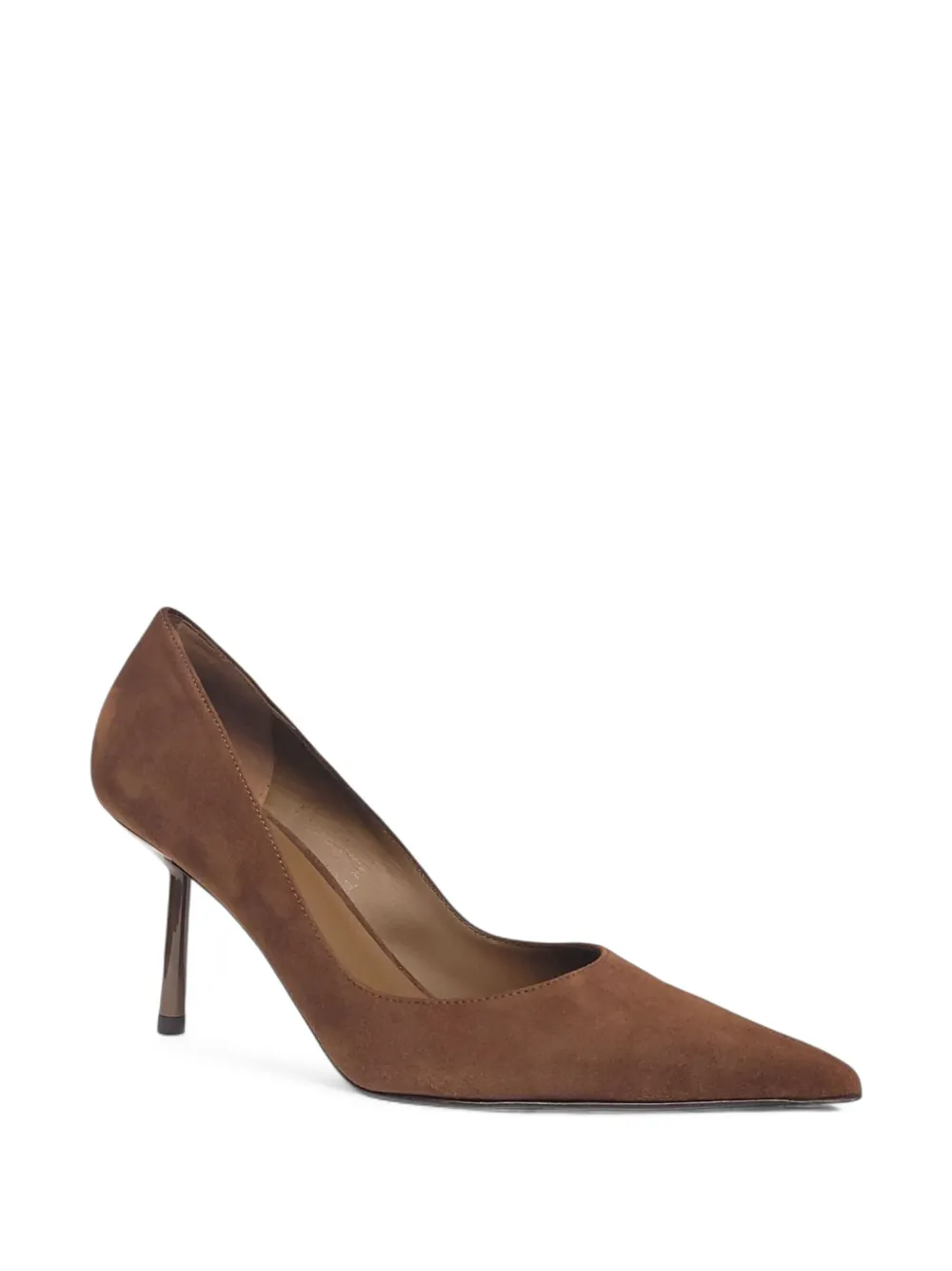 Le Silla 80mm suede pointed-toe pumps Brown