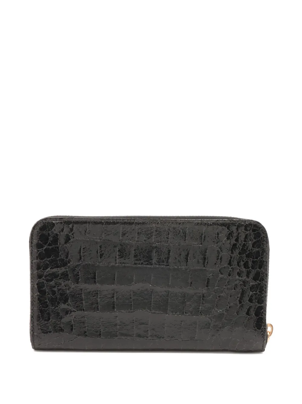 Miu Miu Pre-Owned crocodile-embossed leather zip wallet | Image 2
