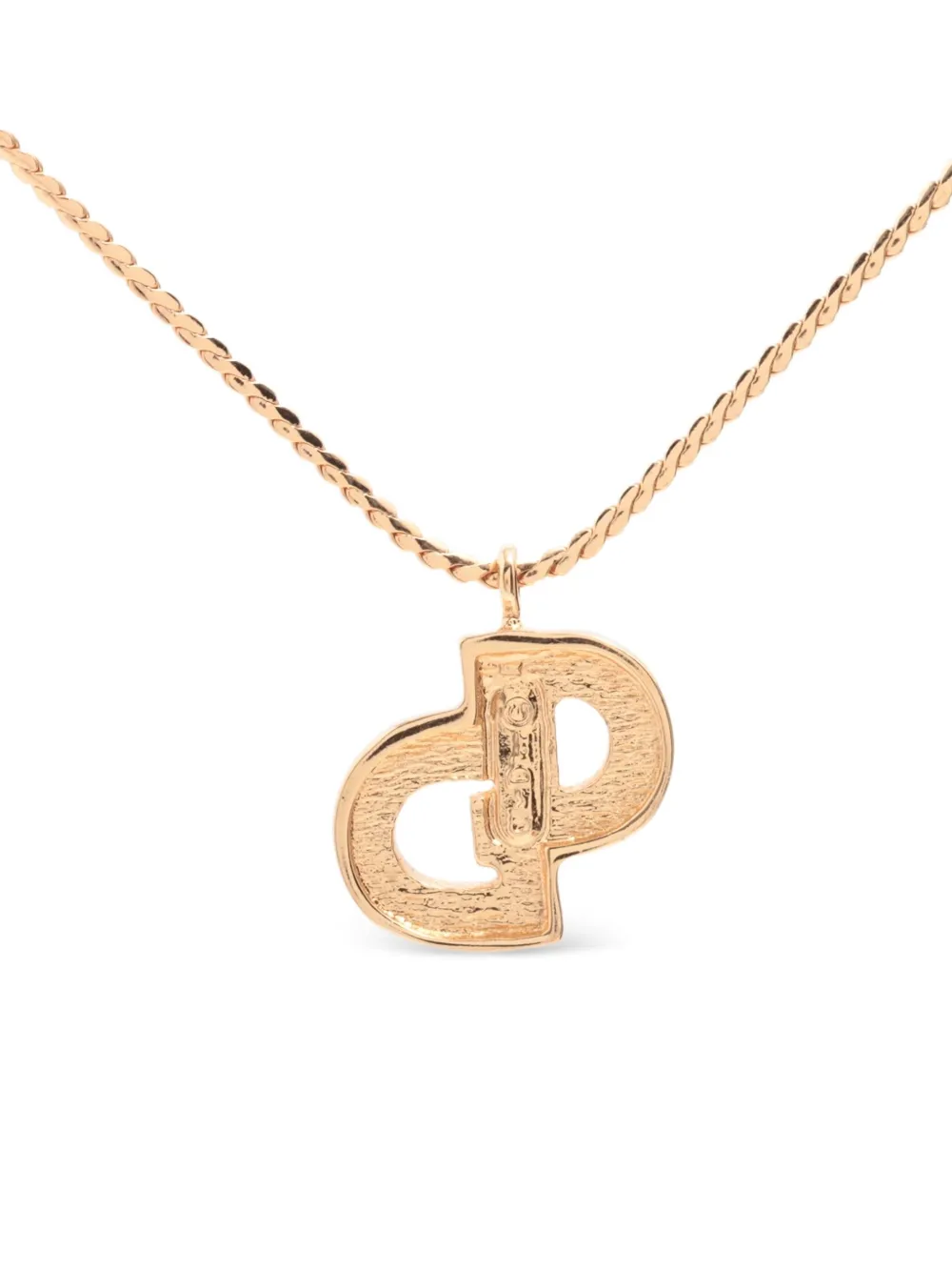 Christian Dior Pre-Owned rhinestone-embellished CD necklace | Image 2