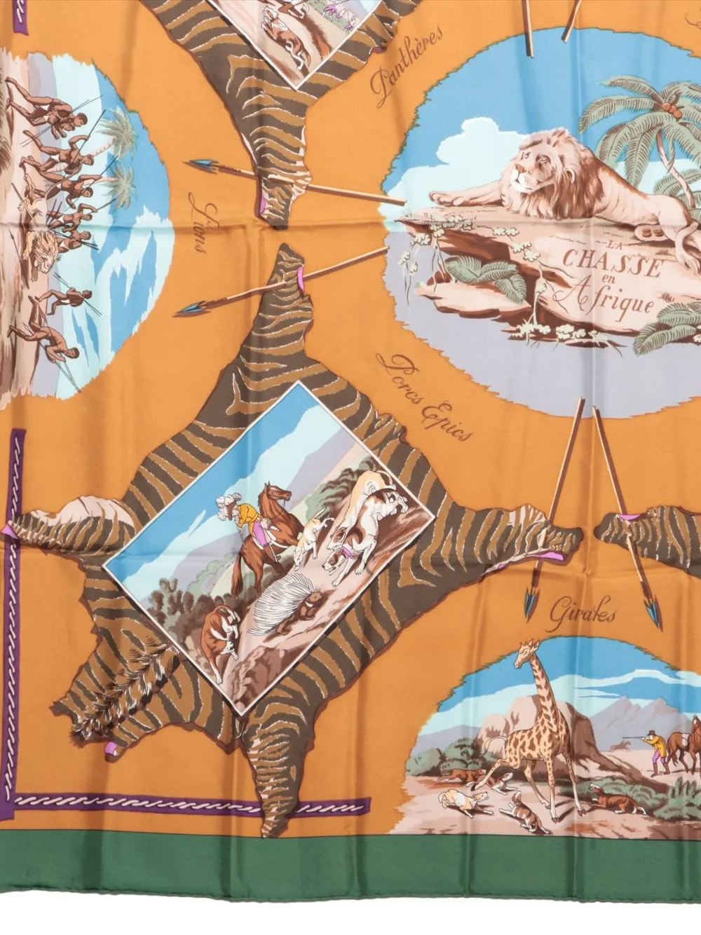 Hermès Pre-Owned La Chasse en Afrique silk scarf | Women | Image 2