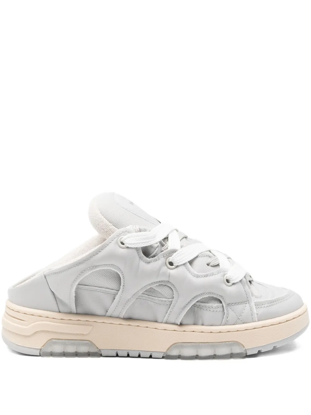 Santha Cut-out Lace-up Sneakers In Gray
