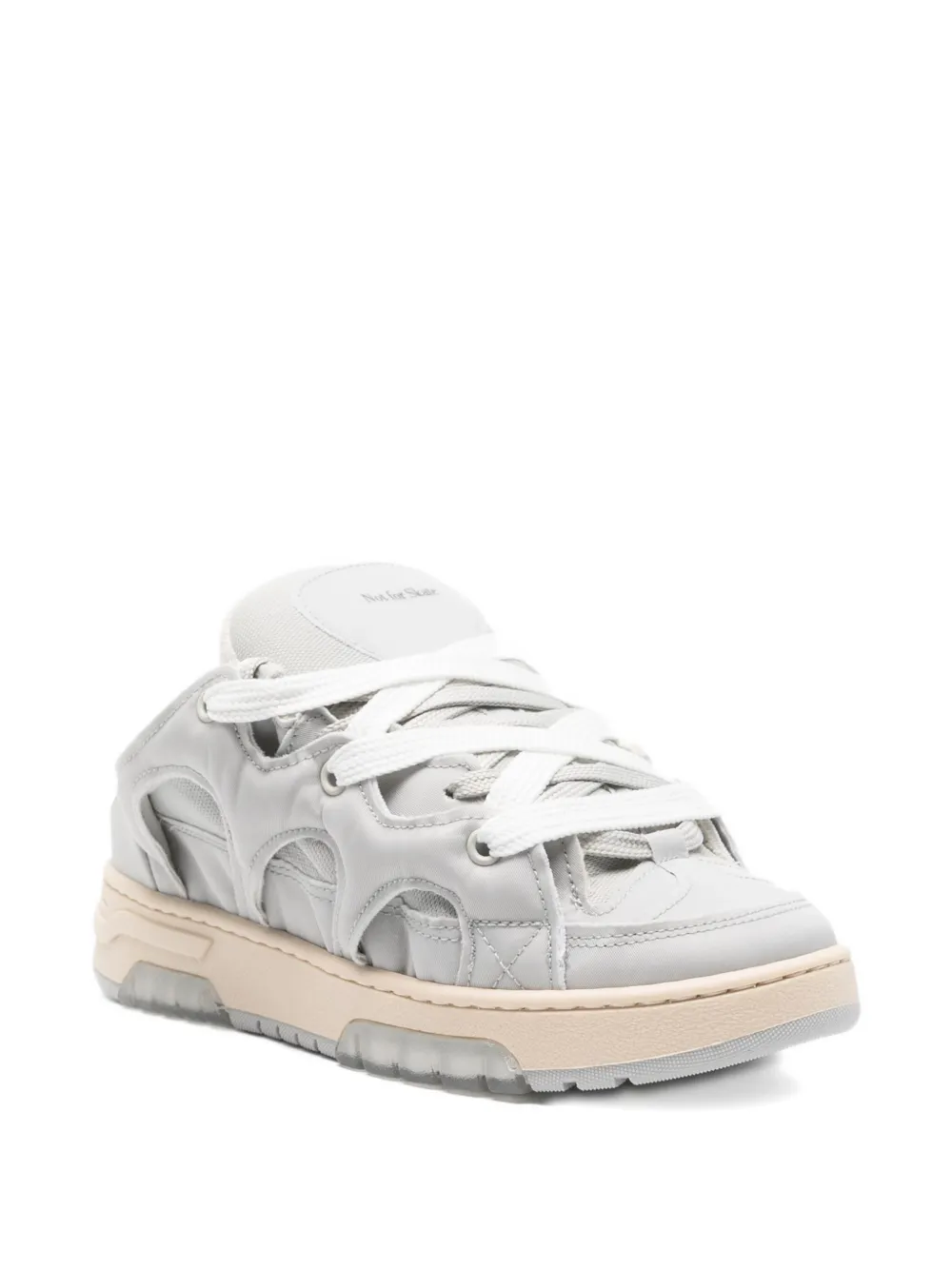 Santha Cut-out Lace-up Sneakers In Gray