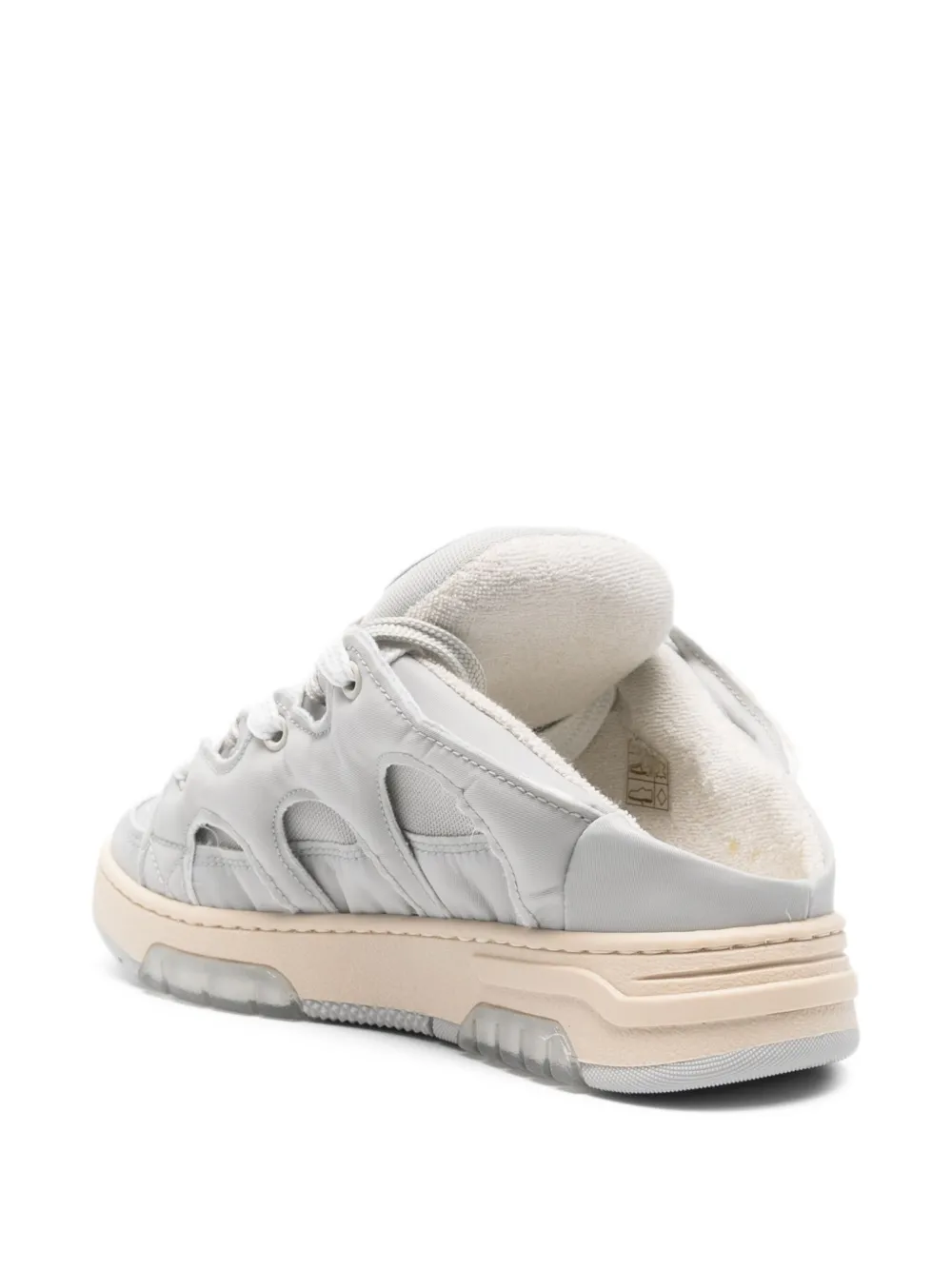 Santha Cut-out Lace-up Sneakers In Gray