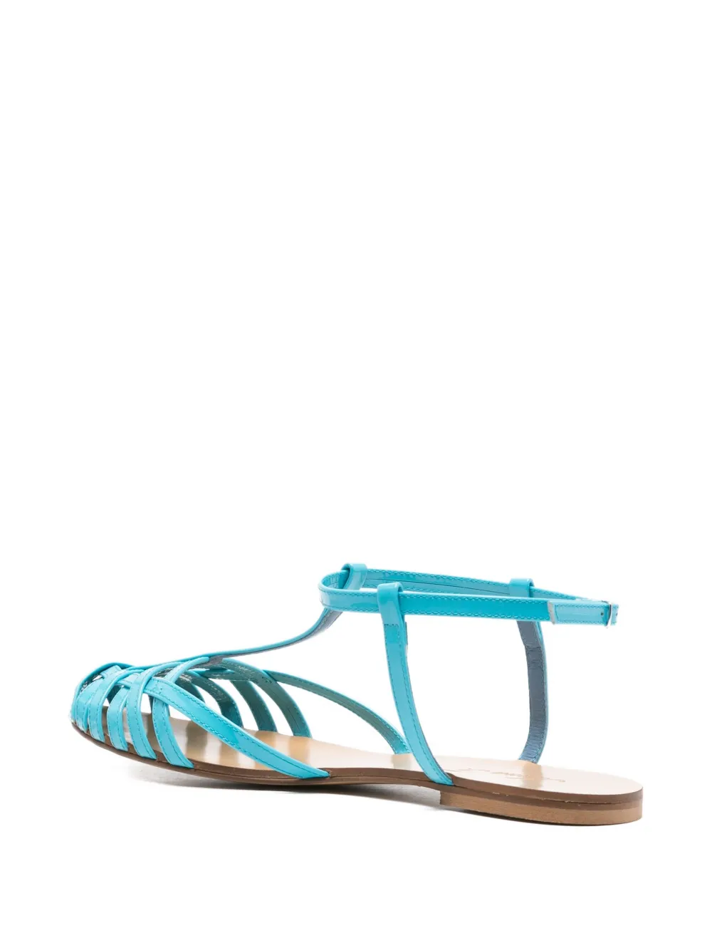 Anna F. 512 gekooide sandalen met T-bandje Blauw