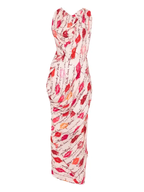 Vivienne Westwood kiss-print draped dress
