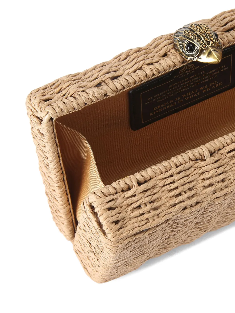 Kurt Geiger London Kensington clutch met gesp Beige