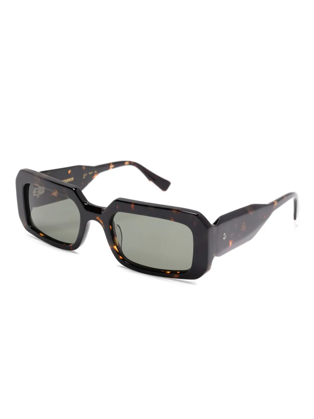 GIGI STUDIOS Camille rectangular-frame sunglasses Bruin