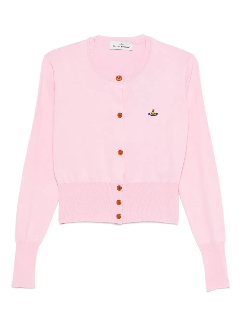 Vivienne Westwood Bea orb-embellished button cardigan Roze