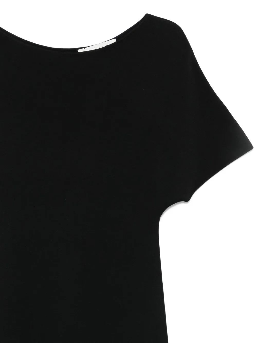 Róhe Asymmetrische jersey jurk Zwart