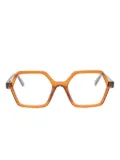 Veronika Wildgruber geometric-frame glasses - Brown