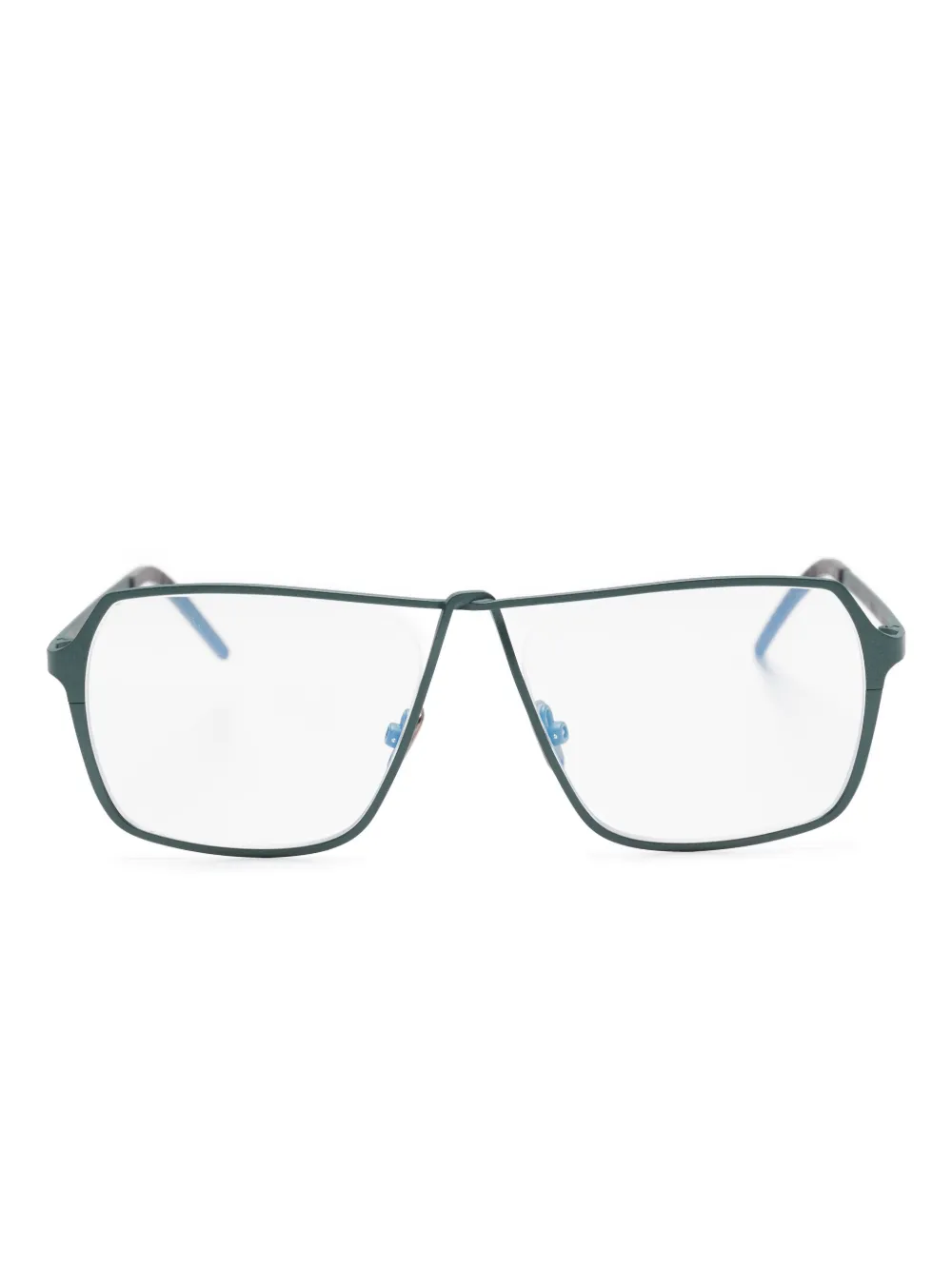 Veronika Wildgruber lunettes de vue Wayne à monture géométrique | vert | Image 1