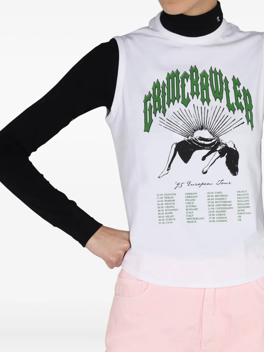 Raf Simons Tanktop met logo Wit