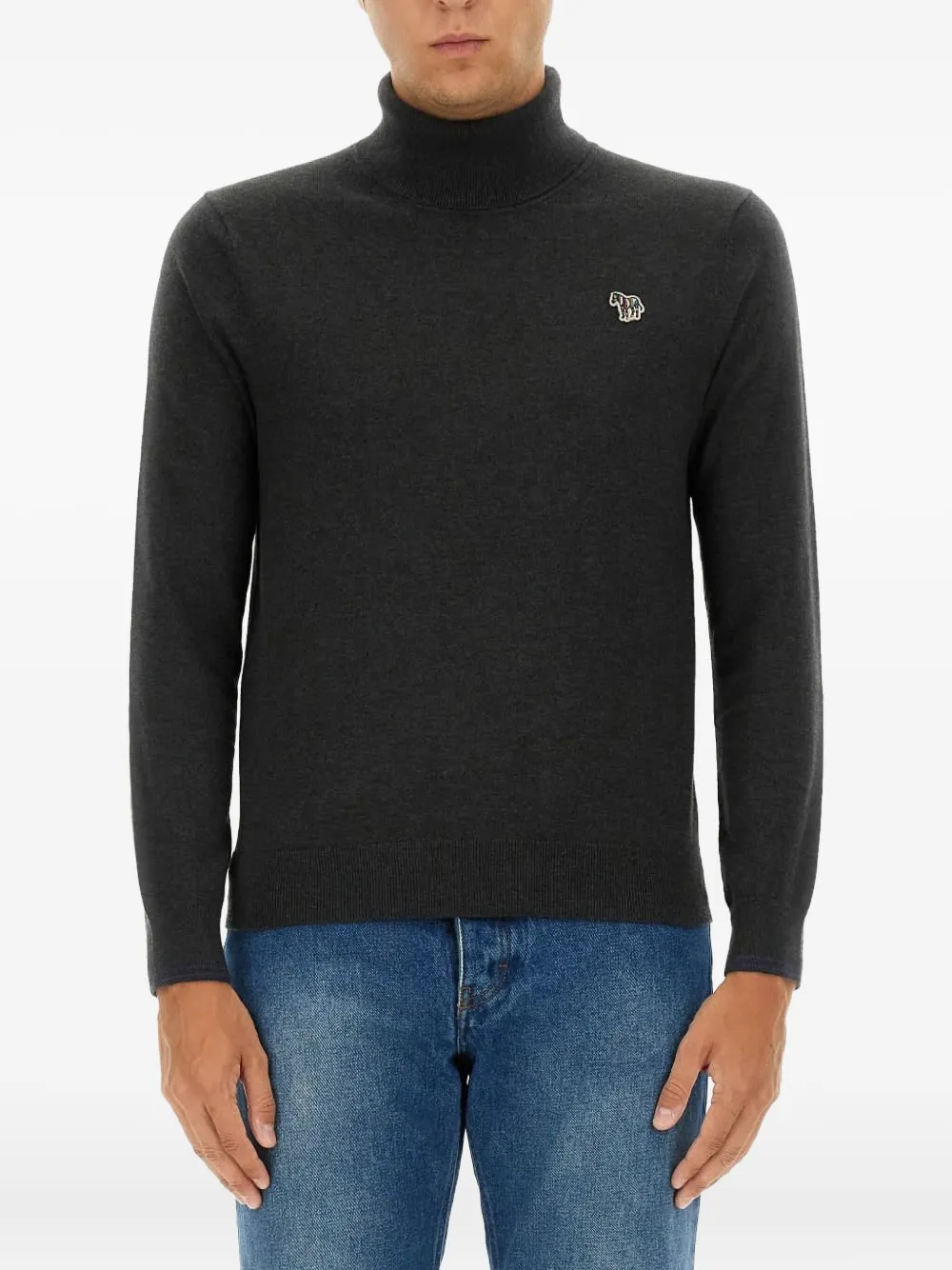 PS Paul Smith zebra turtleneck sweater | Grey | Image 1