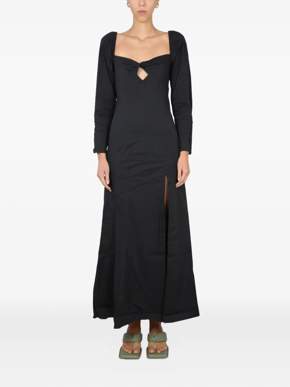 STAUD Josephine poplin maxi dress - Zwart
