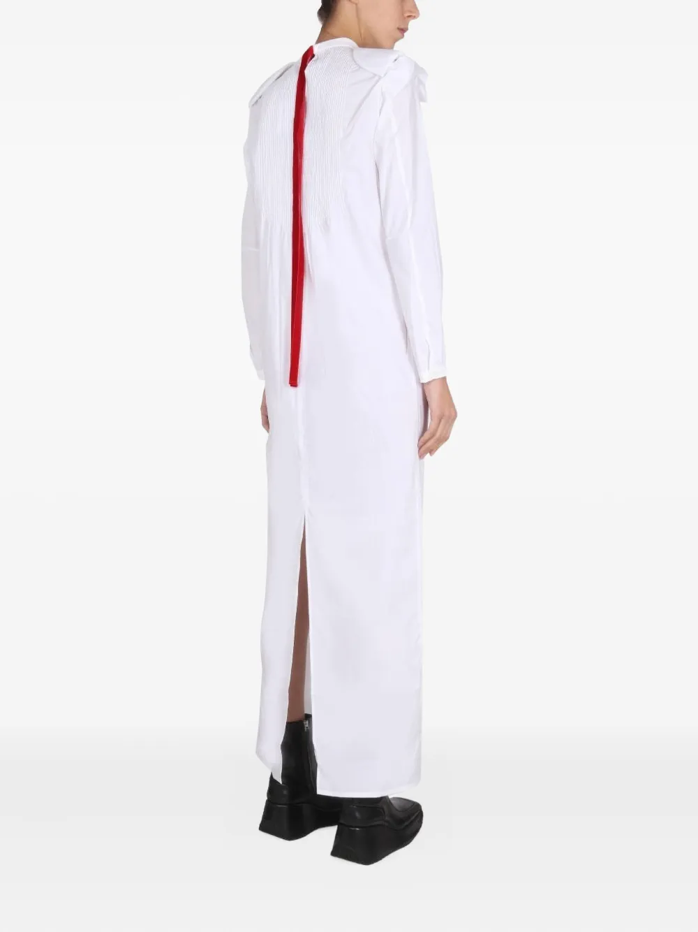 Raf Simons ruffled maxi dress - Wit