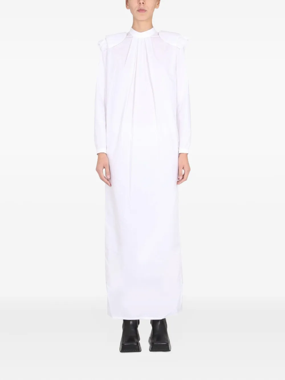 Raf Simons Ruffled Maxi Dress In White