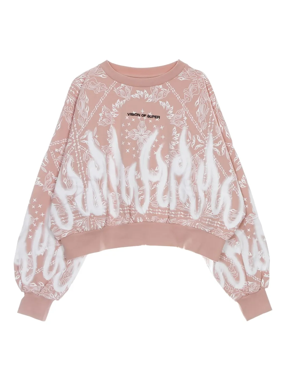 Vision Of Super flame print sweatshirt | Pink | Image 1