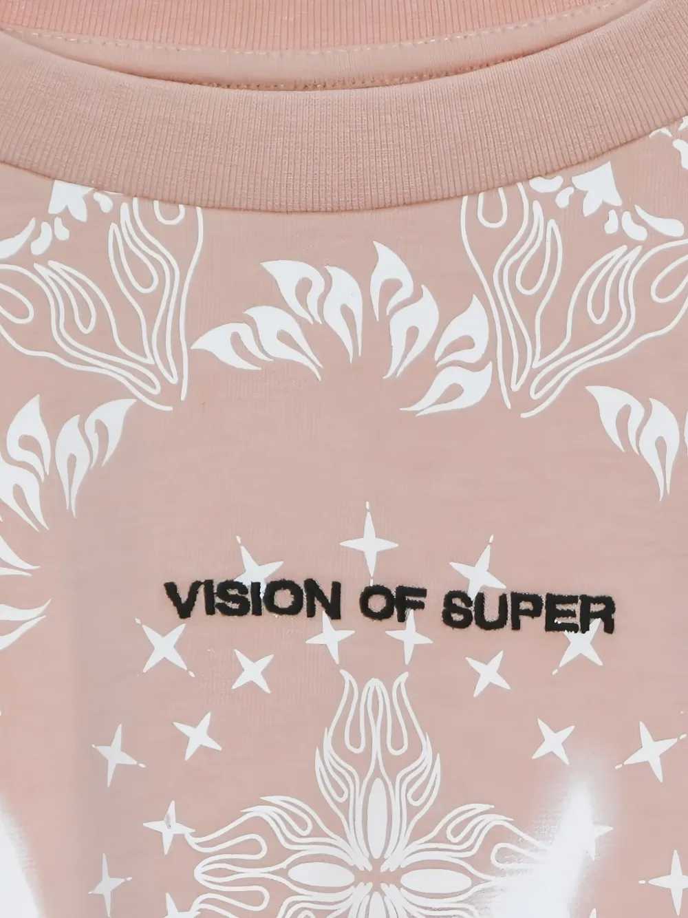 Vision Of Super Sweater met vlammenprint Roze