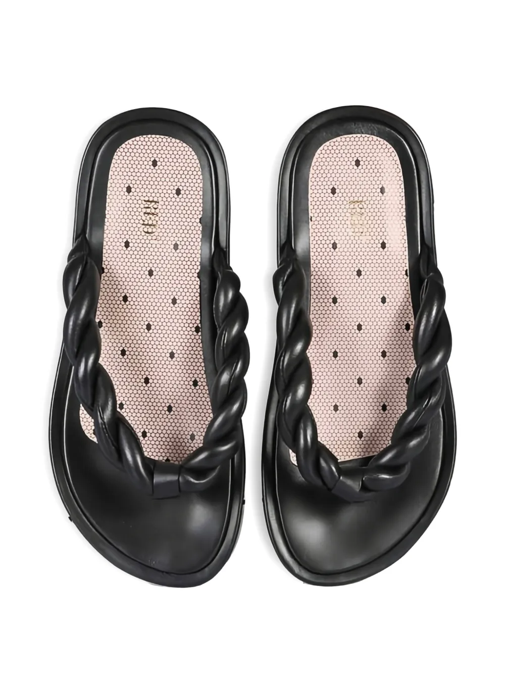 RED(V) open-toe sandals | sandales plates | Image 2