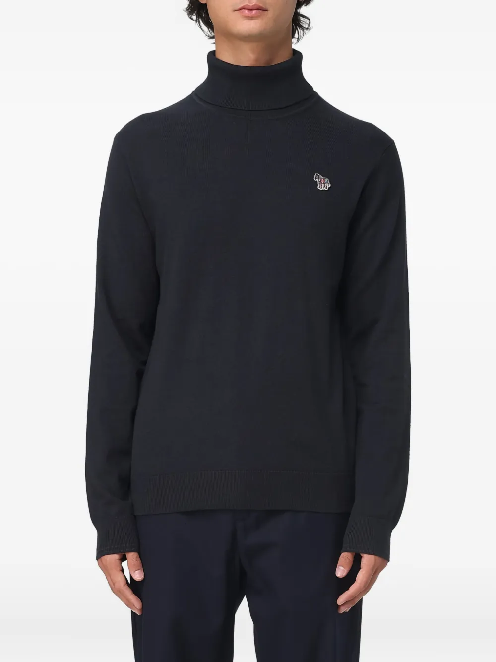 PS Paul Smith turtleneck zebra-detail sweater | Black | Image 1