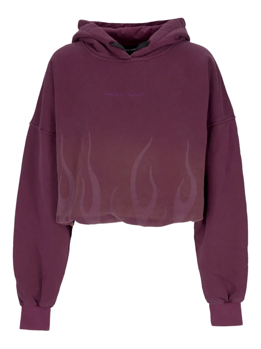 Vision Of Super flame-print hoodie | Purple | Image 1