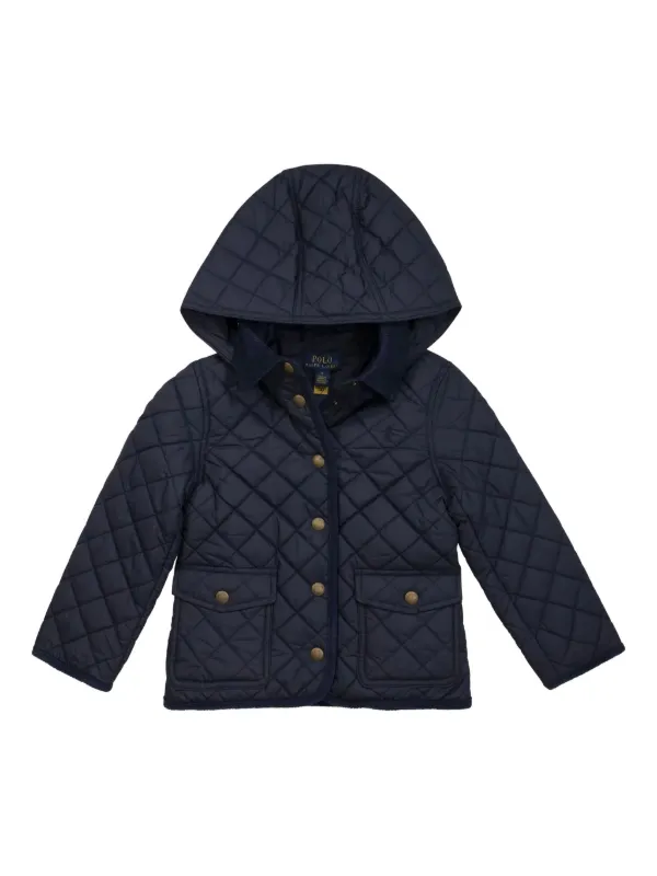POLO RALPH LAUREN KIDS フーデッド キルティングジャケット | ブルー
