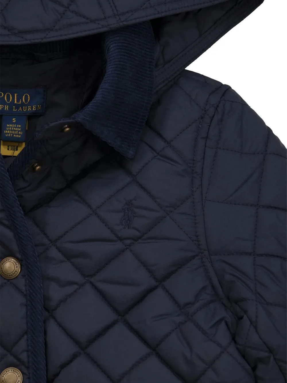 POLO RALPH LAUREN KIDS Gewatteerd jack met capuchon Blauw