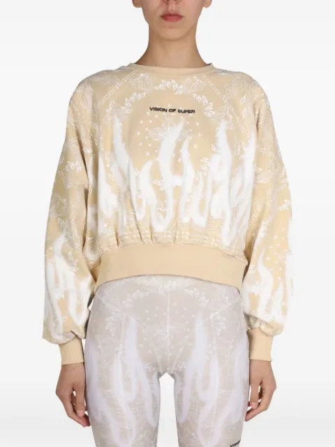 Vision Of Super sudadera con llamas estampadas