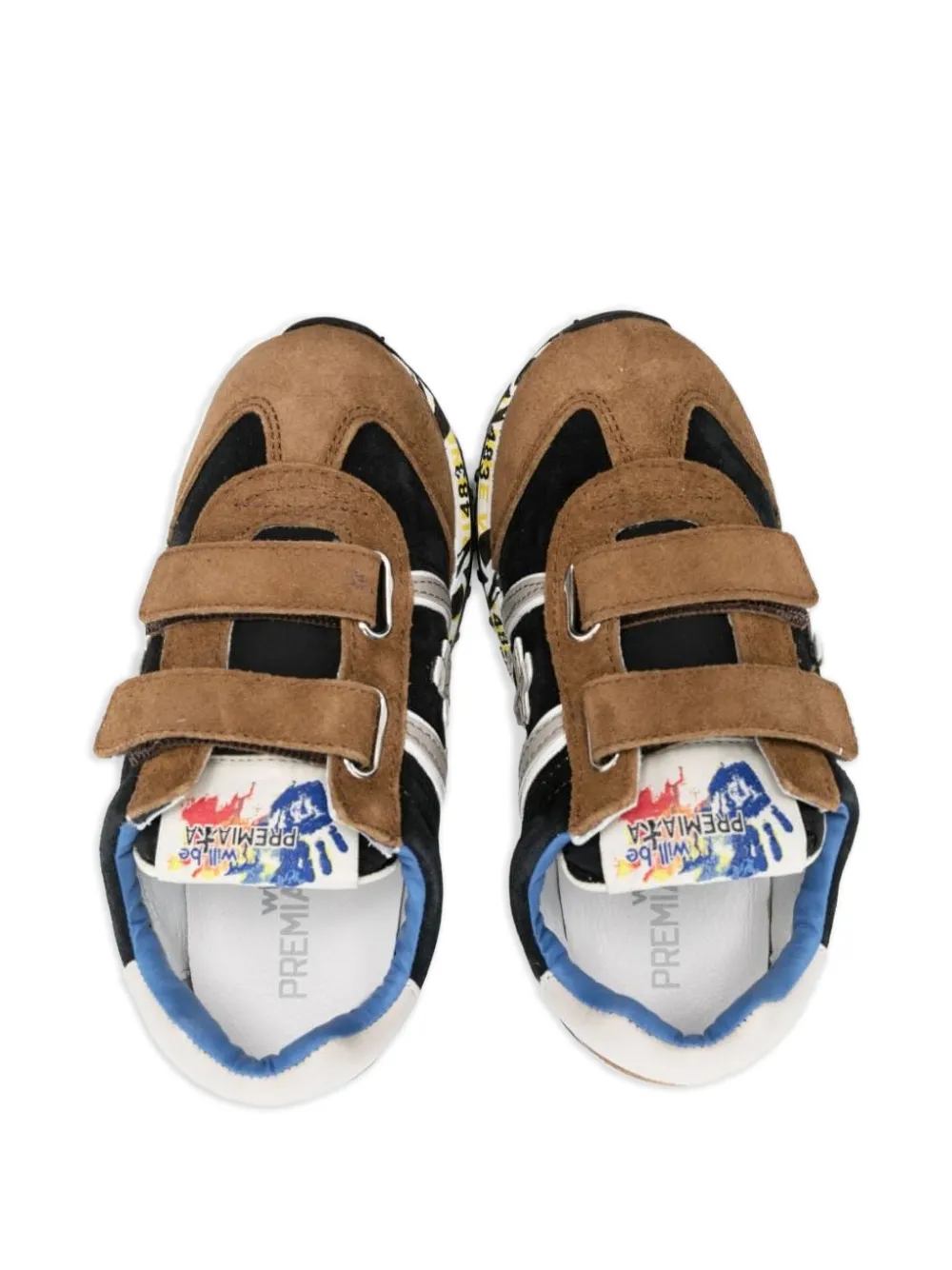 Premiata Kids Sneakers met bandje Bruin