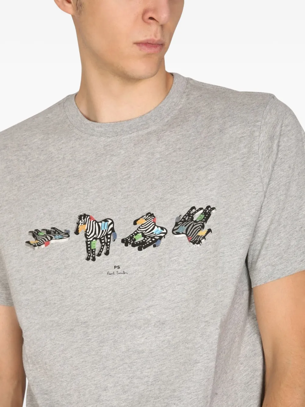 PS Paul Smith T-shirt met zebraprint Grijs