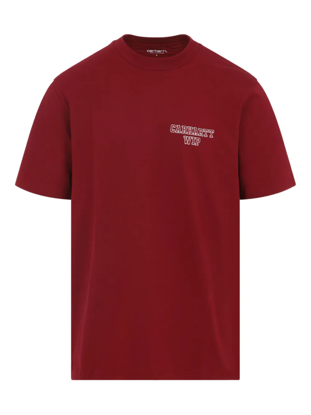 Carhartt WIP S S Alumni katoenen T-shirt met geborduurd logo Rood
