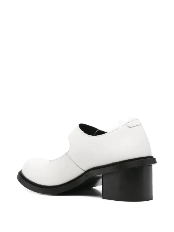 COMME des GARÇONS ホワイトフラットシューズ Comme Des Garçons x Phileo 75mm レザーパンプス | ホワイト