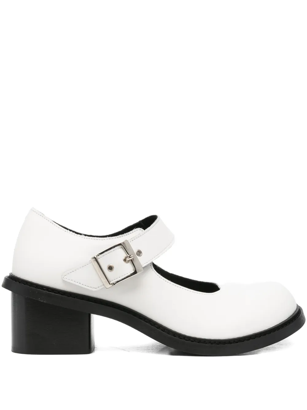 Comme Des Garçons x Phileo 75mm leather pumps White