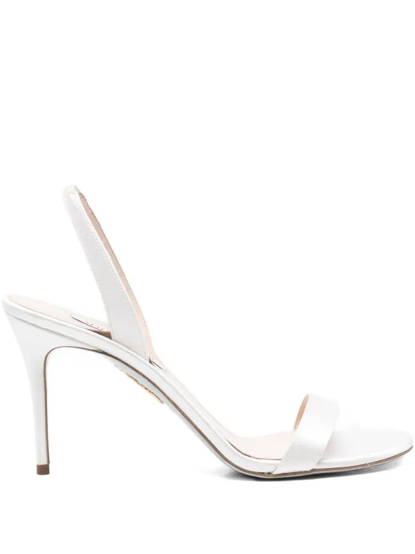 Aquazzura 85 Mm So Nude Sandals in White